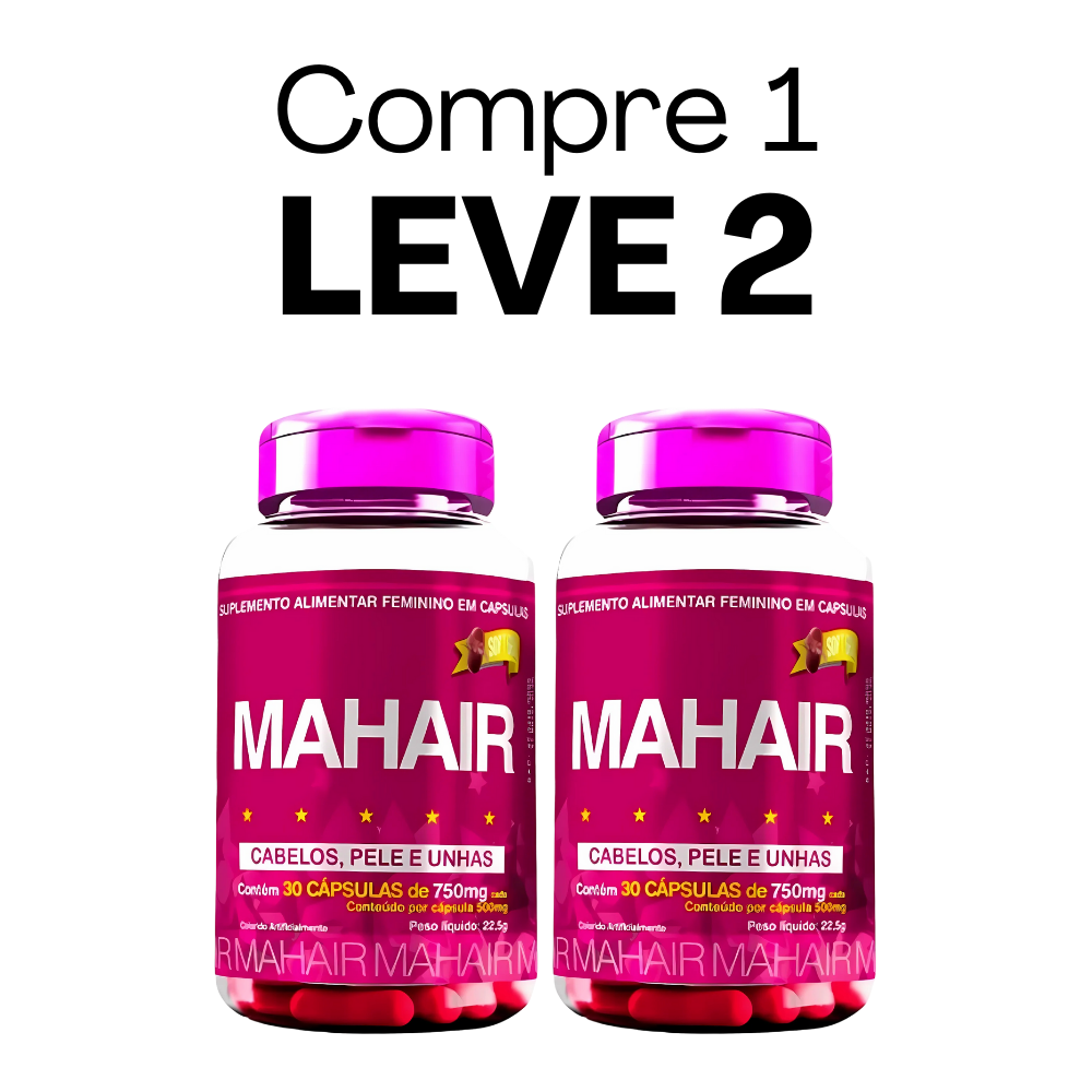 Mahair Original 60 Cápsulas - Cabelos, Unhas e Pele Radiantes + Frete Grátis