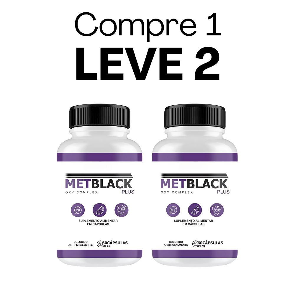 MetBlack Original 60 Cápsulas - Seu Aliado No Emagrecimento + Frete Grátis