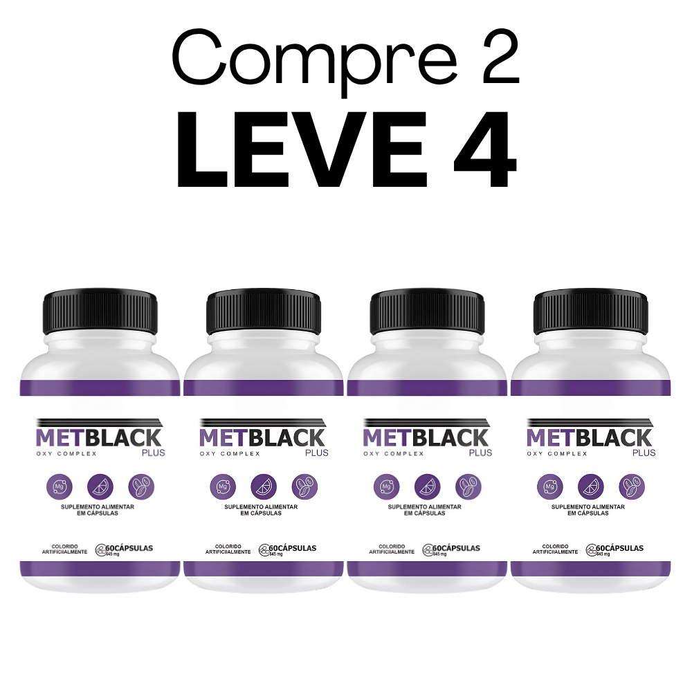 MetBlack Original 60 Cápsulas - Seu Aliado No Emagrecimento + Frete Grátis