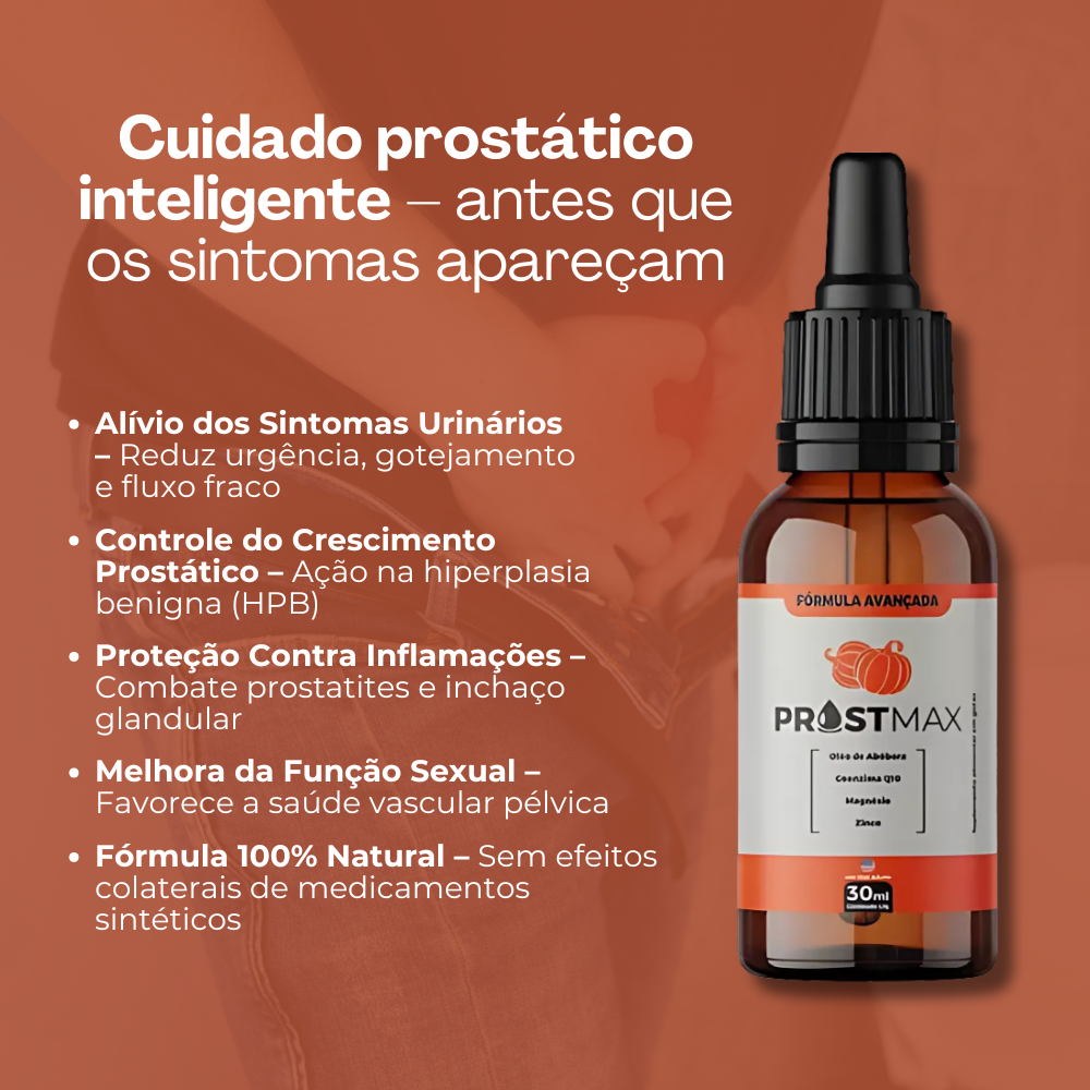 Prostmax Original 30ml - Suplemento Natural para o Bem-Estar da Próstata + Frete Grátis