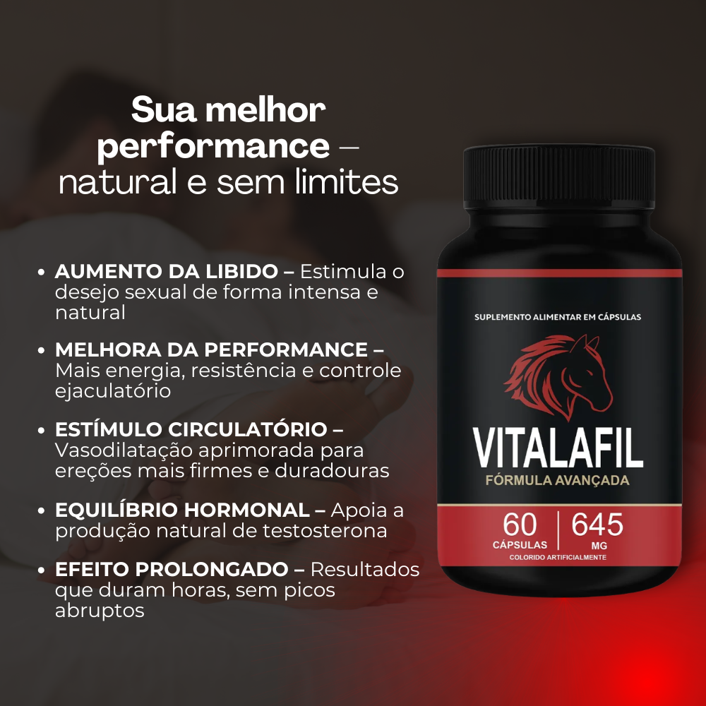 Vitalafil Original 60 Cápsulas - O Melhor Amigo Do Homem + Frete Grátis