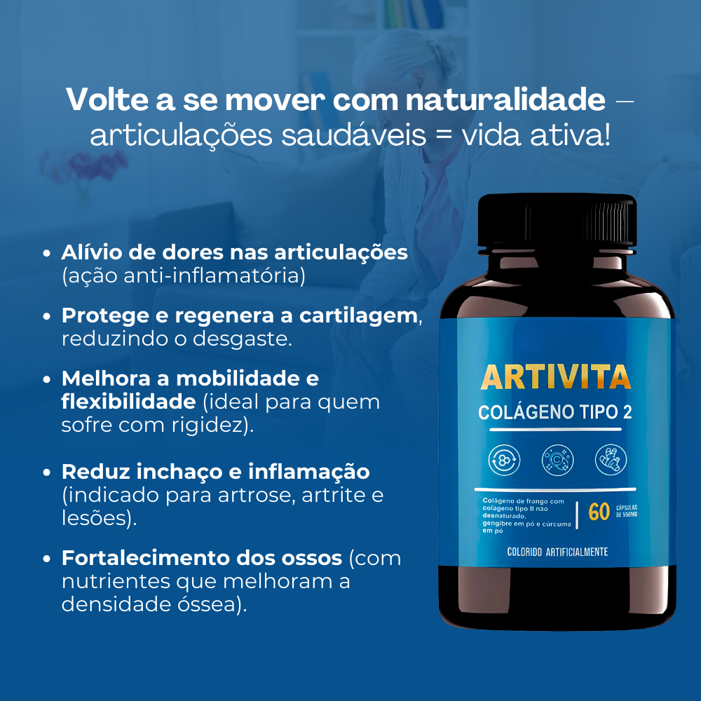 Artivita Original 60 Cápsulas - Vida Para As Articulações + Frete Grátis