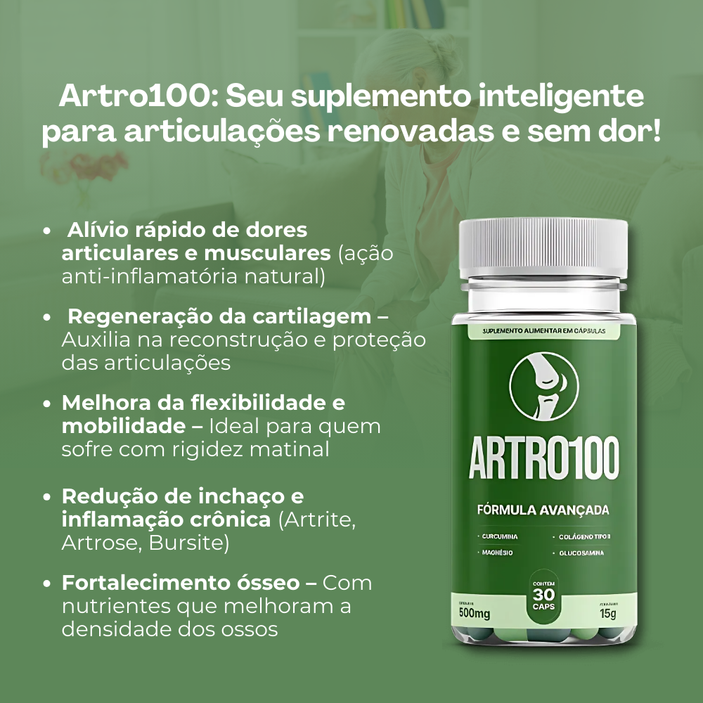 Artro100 Original 60 Cápsulas - Cuidando Das Suas Articulações + Frete Grátis