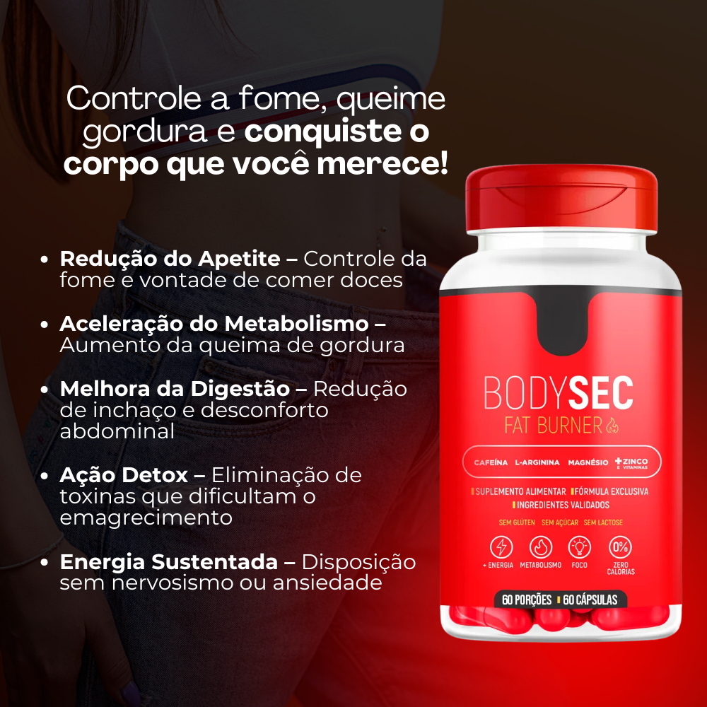 Bodysec Original 60 Cápsulas - Emagrecimento Saudável + Frete Grátis