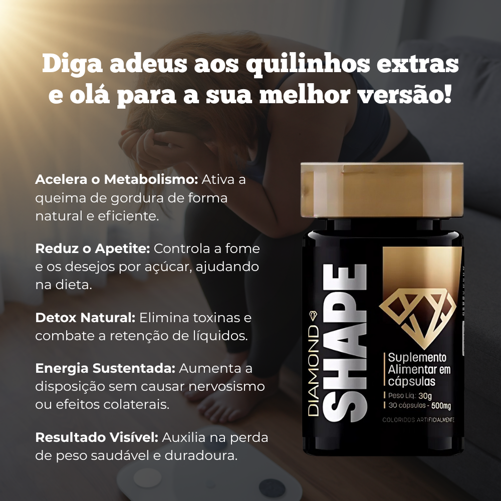 Diamond Shape Original 30 Cápsulas - Seu Aliado No Emagrecimento + Frete Grátis