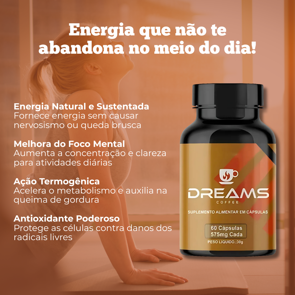 Dreams Coffee Original 60 Cápsulas - Encontre a Clareza Mental + Frete Grátis