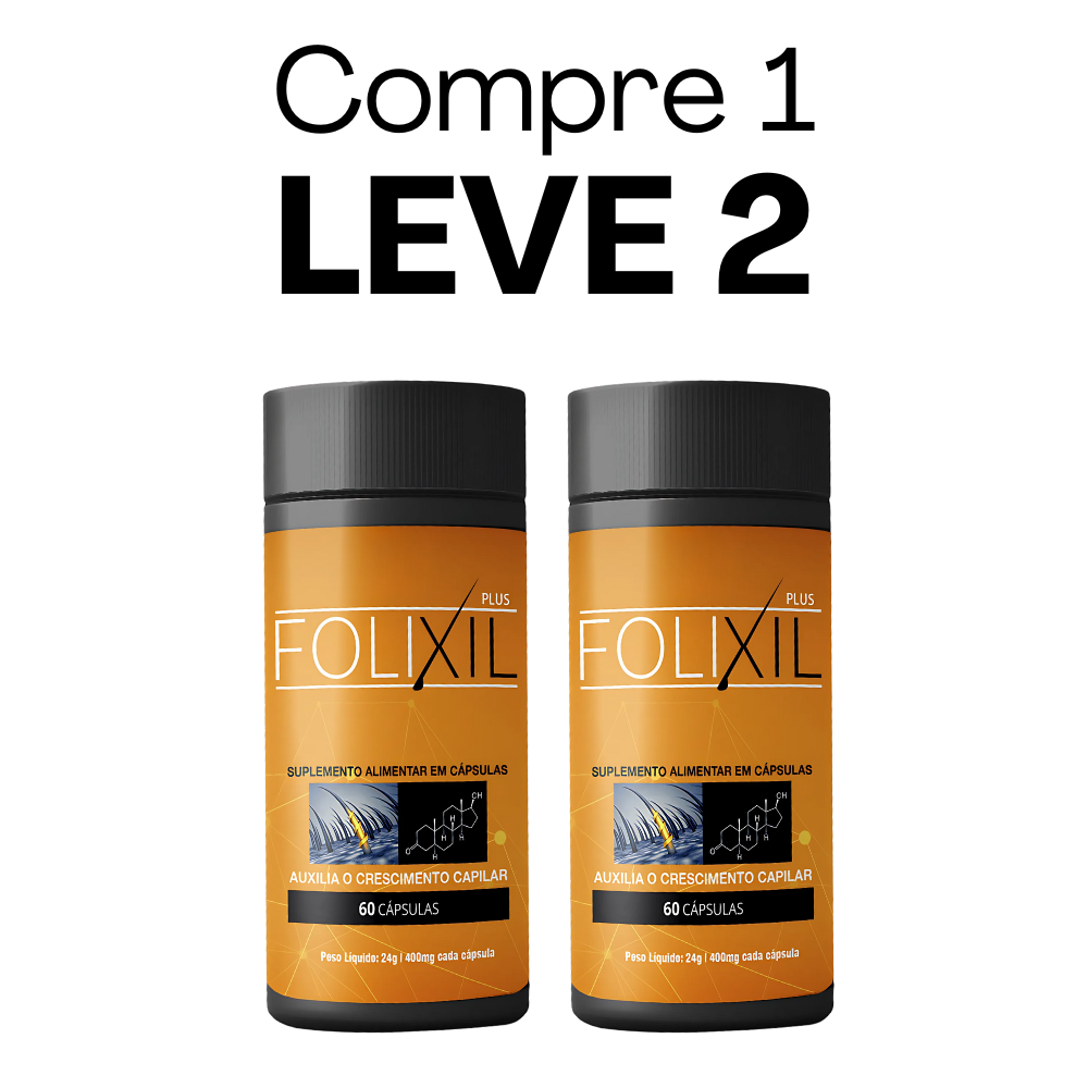 Folixil Original 60 Cápsulas - Acabe Com a Queda de Cabelo + Frete Grátis