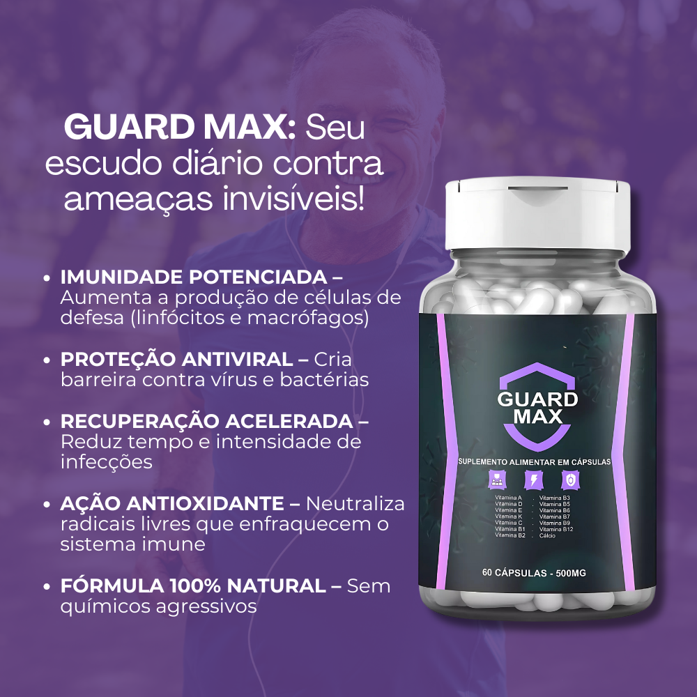 Guard Max Original 60 Capsulas - Viva com Bem-Estar + Frete Grátis