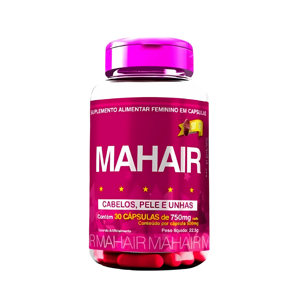 Mahair Original 60 Cápsulas - Cabelos, Unhas e Pele Radiantes + Frete Grátis