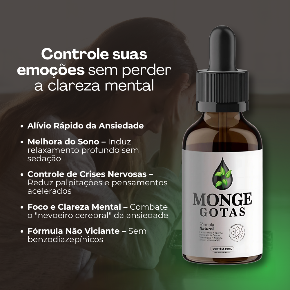Monge Gotas Original 30ml - Tranquilidade Para os Seus Dias + Frete Grátis