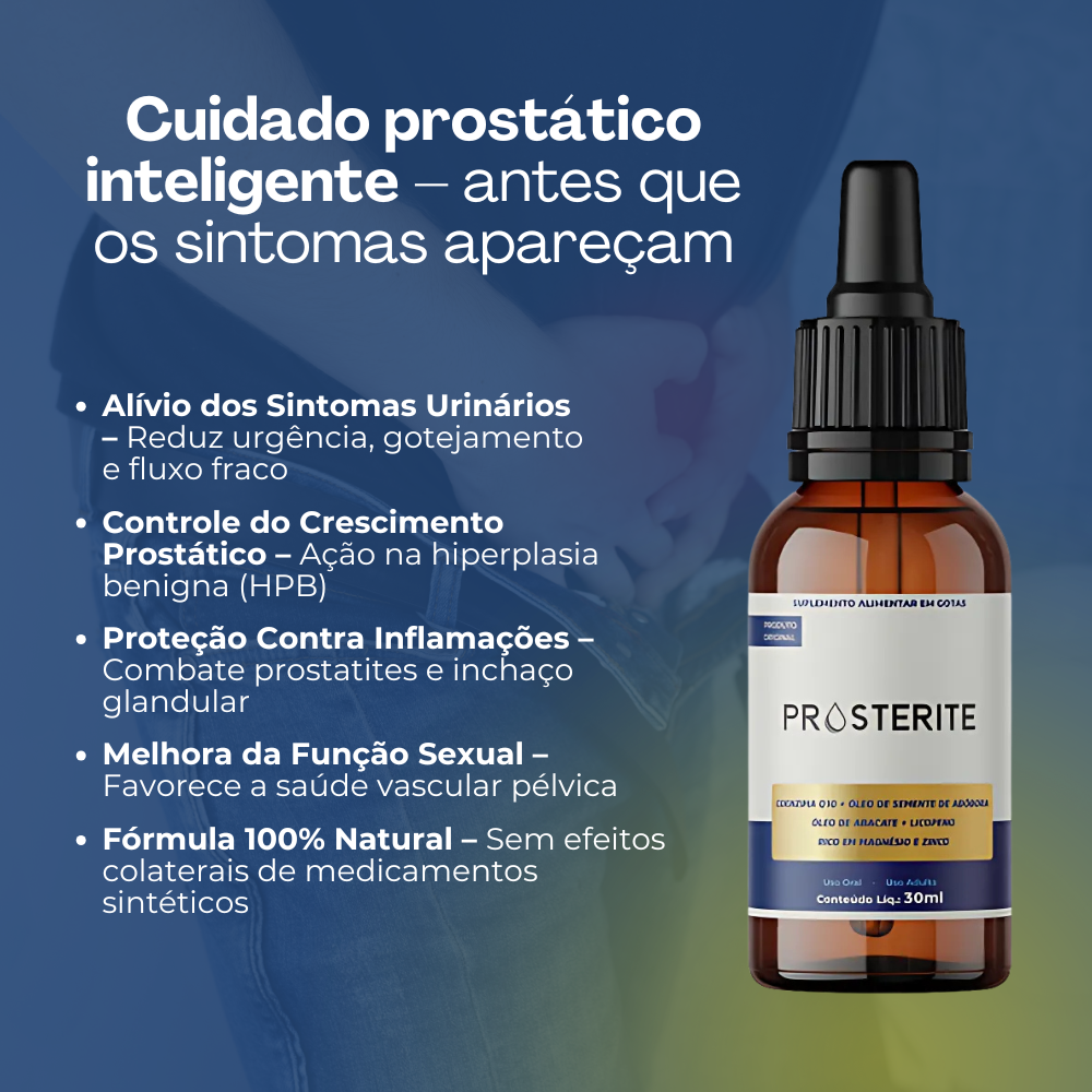 Prosterite Original 30ml - Seu Aliado Para o Bem-Estar da Próstata + Frete Grátis