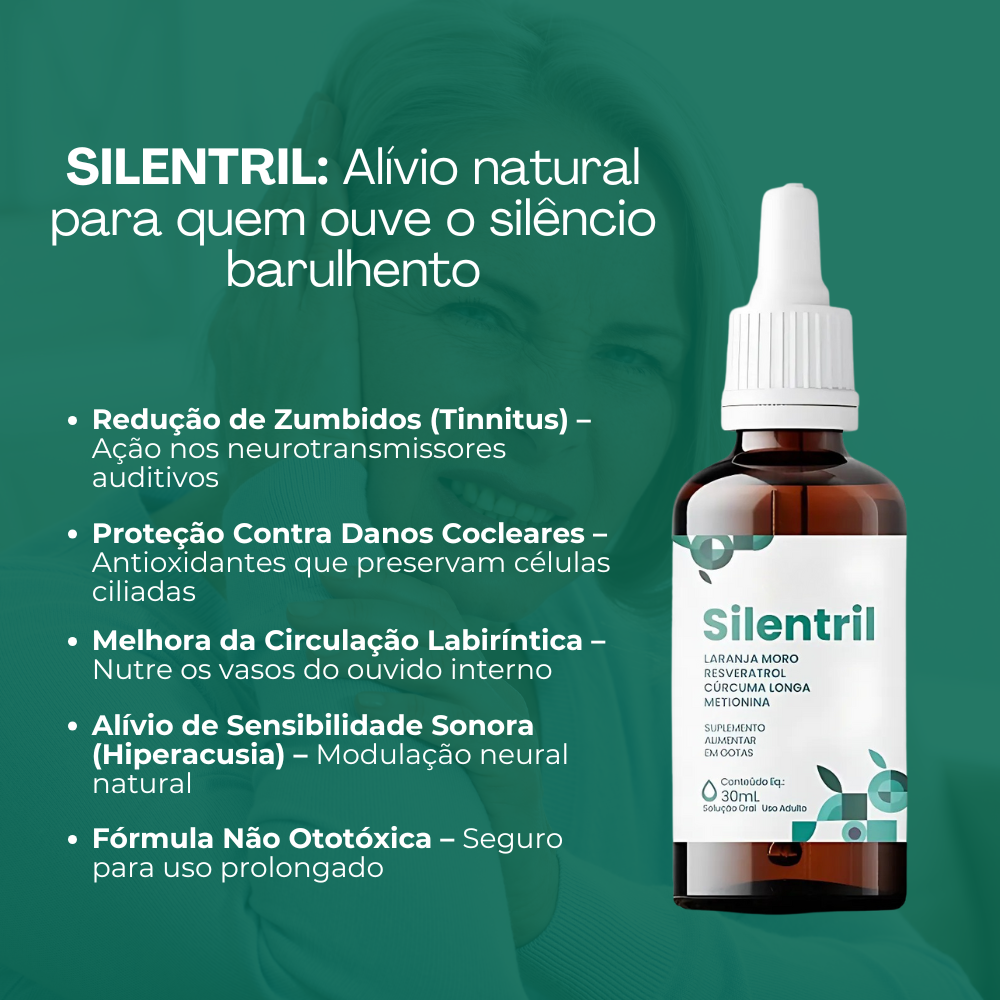 Silentril Original 30ml - Apoio Natural para o Conforto dos Ouvidos + Frete Grátis