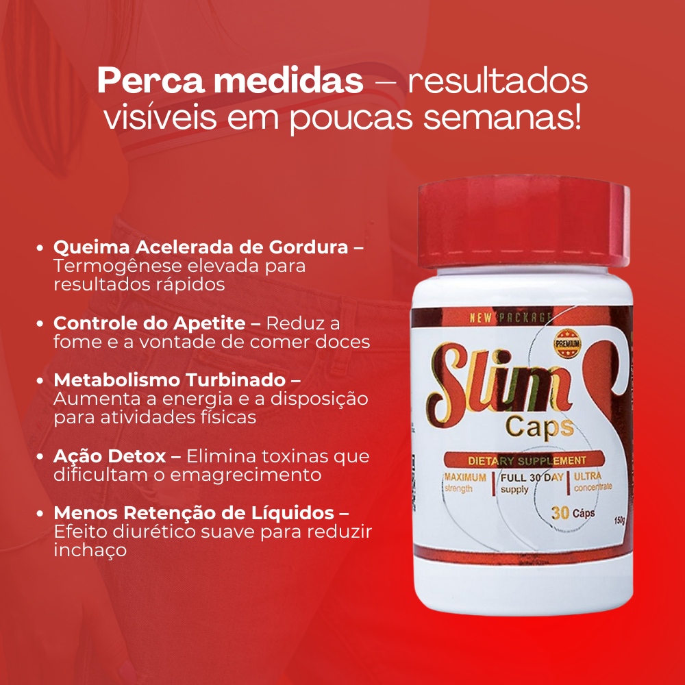 Slim Caps Original 30 Cápsulas - Perda de Peso com Leveza e Equilíbrio + Frete Grátis