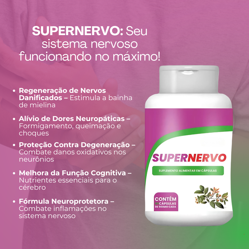 Supernervo Original 60 Cápsulas - Acabe com as Suas Dores + Frete Grátis