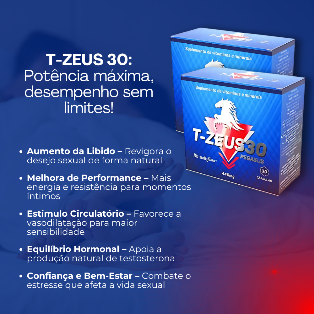 T-Zeus30 Original 30 Cápsulas - Mais Energia e Vitalidade para a Sua Rotina + Frete Grátis