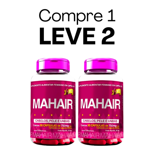 Mahair Original 60 Cápsulas - Cabelos, Unhas e Pele Radiantes + Frete Grátis