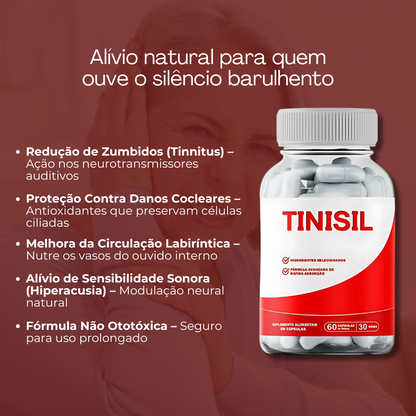Tinisil Original 60 Cápsulas - Ouça Com Mais Clareza + Frete Grátis