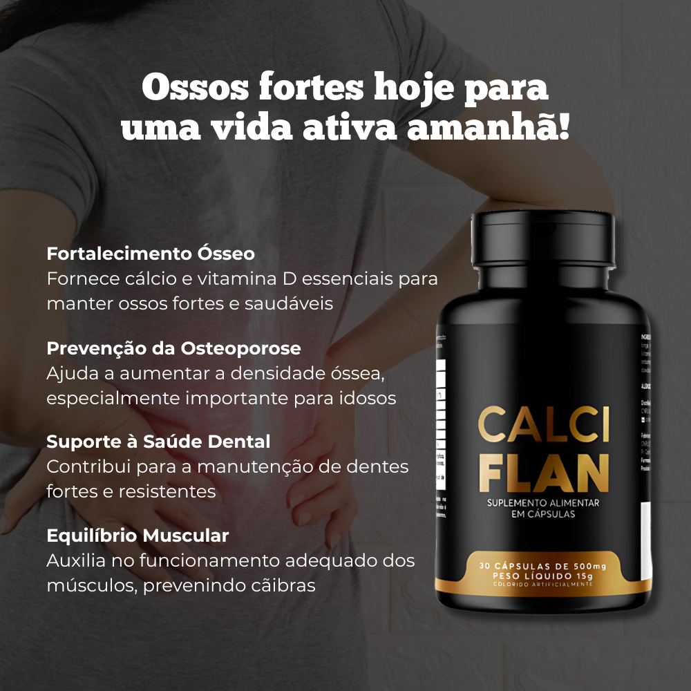 Calciflan Original 30 Cápsulas - Cuide dos Seus Ossos + Frete Grátis