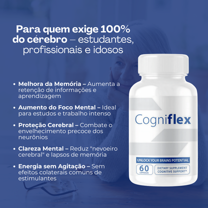 Cogniflex Original 60 Cápsulas - Encontre a Clareza Mental + Frete Grátis