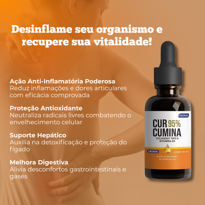 Curcumina 95% Original 30ml - Conforto e Bem-Estar para o Seu Dia a Dia + Frete Grátis