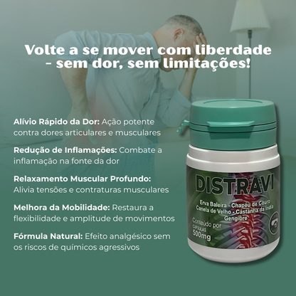 Distravi Original 15 Cápsulas - Alívio Natural de Dores + Frete Grátis