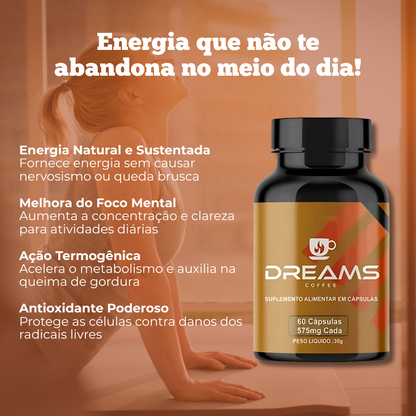Dreams Coffee Original 60 Cápsulas - Encontre a Clareza Mental + Frete Grátis