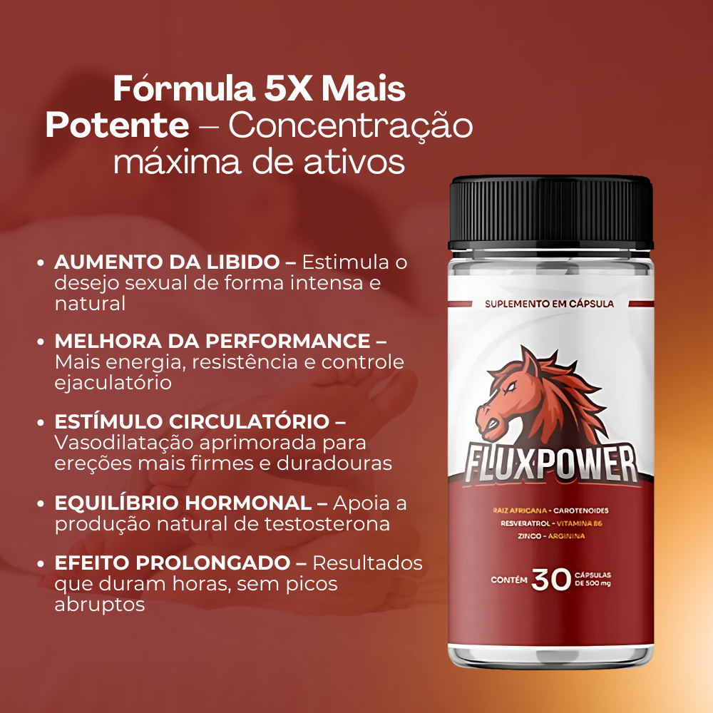 Fluxpower Original 60 Cápsulas - Mais Vitalidade Para sua Vida + Frete Grátis