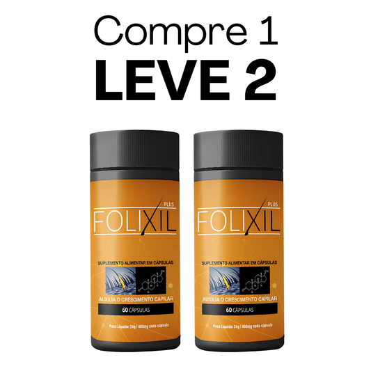 Folixil Original 60 Cápsulas - Acabe Com a Queda de Cabelo + Frete Grátis