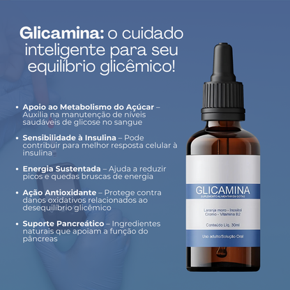 Glicamina Original 30ml - Controle Sua Glicose + Frete Grátis