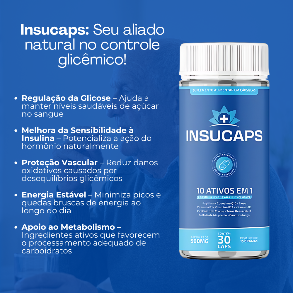 Insucaps Original 30 Cápsulas - A Solução Para Sua Glicose + Frete Grátis