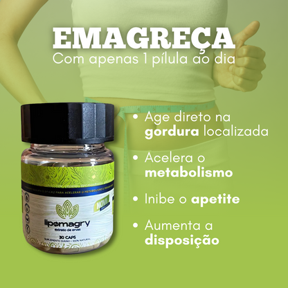 Lipomagry Original 30 Cápsulas - Seu Aliado No Emagrecimento + Frete Grátis