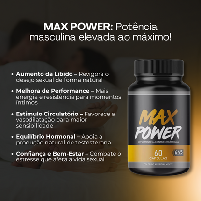 Max Power Original 60 Cápsulas - Energia e Vitalidade para o Seu Dia a Dia + Frete Grátis