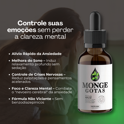 Monge Gotas Original 30ml - Tranquilidade Para os Seus Dias + Frete Grátis