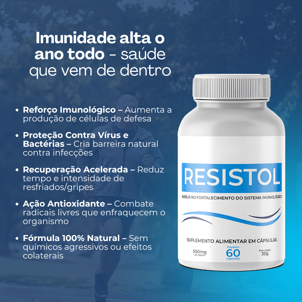 Resistol Original 60 Cápsulas - Aumente Sua Imunidade Contra Herpes + Frete Grátis