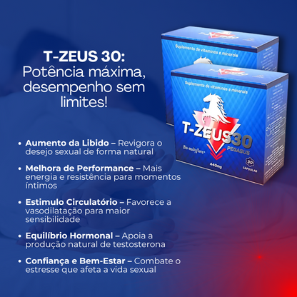T-Zeus30 Original 30 Cápsulas - Mais Energia e Vitalidade para a Sua Rotina + Frete Grátis